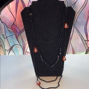 Fox Agate Multiple Strand Beaded Necklace